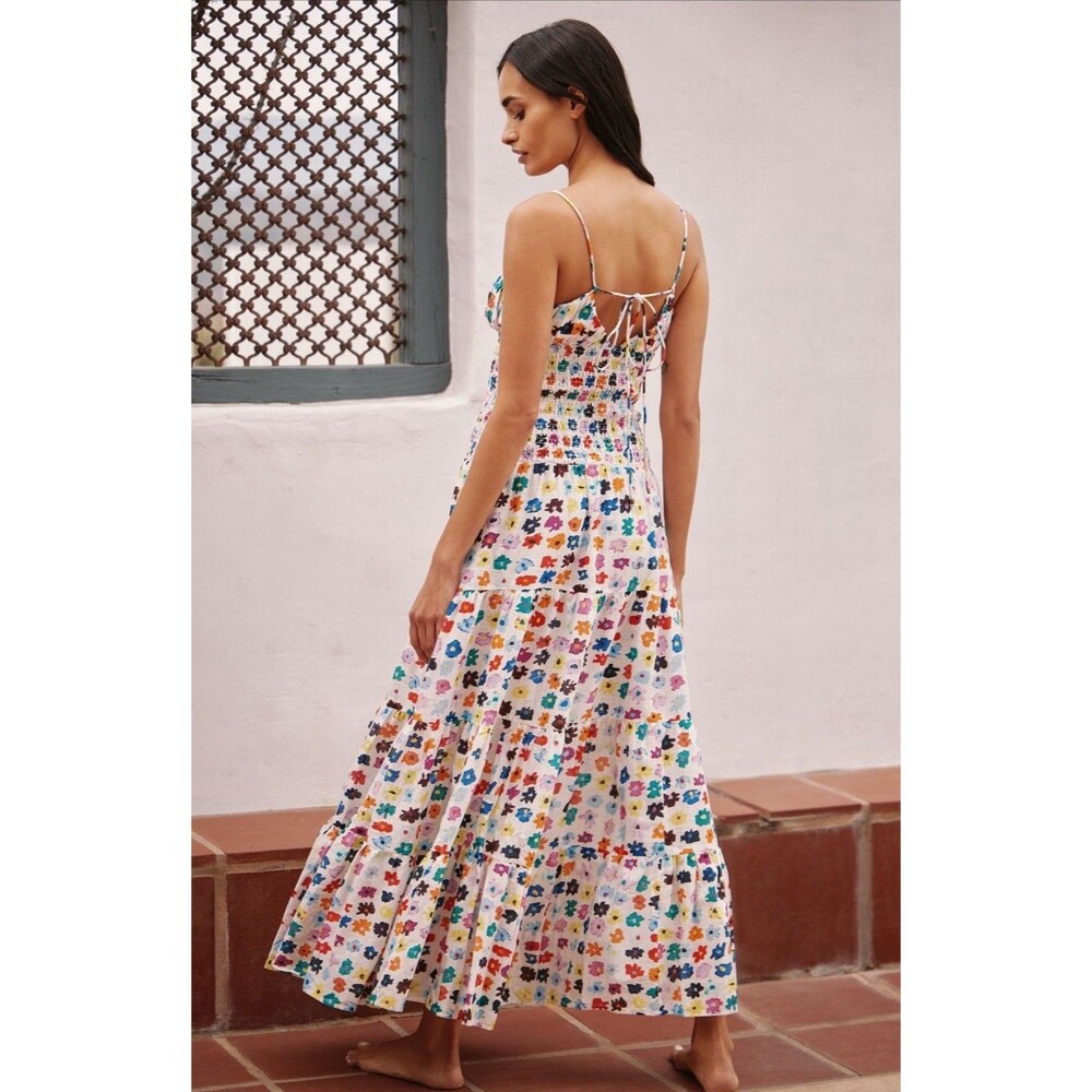 Celandine Maxi Dress Josephine Drop Waist Peggi Kroll Vacation Boho Medium NWT - Picture 5 of 11
